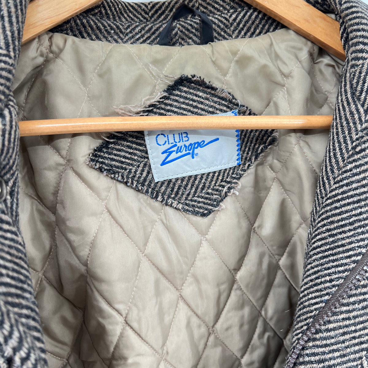 Vintage Wool Lined Bomber Jacket