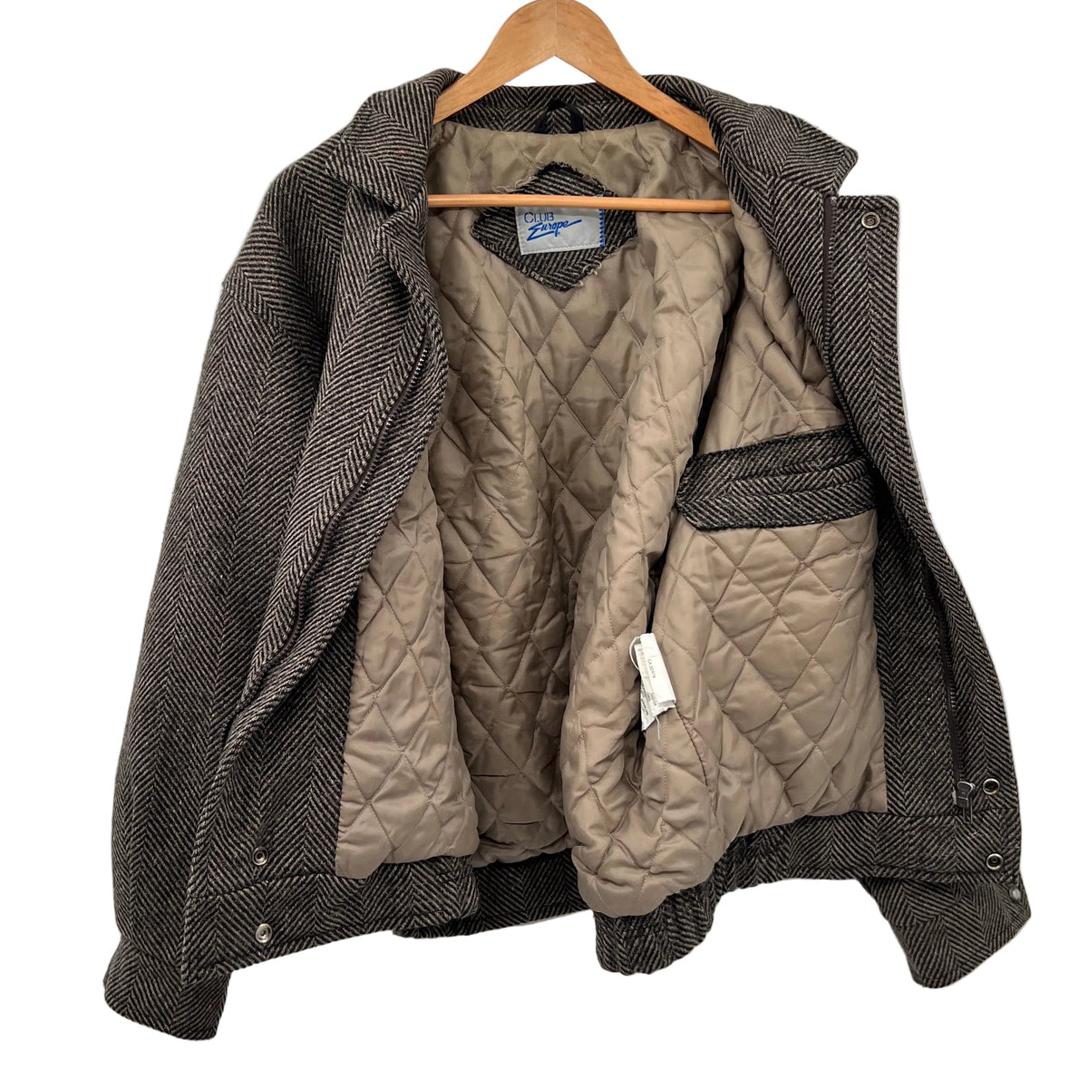 Vintage Wool Lined Bomber Jacket