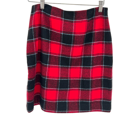 Talbots Wool Blend Faux Wrap Mini Skirt