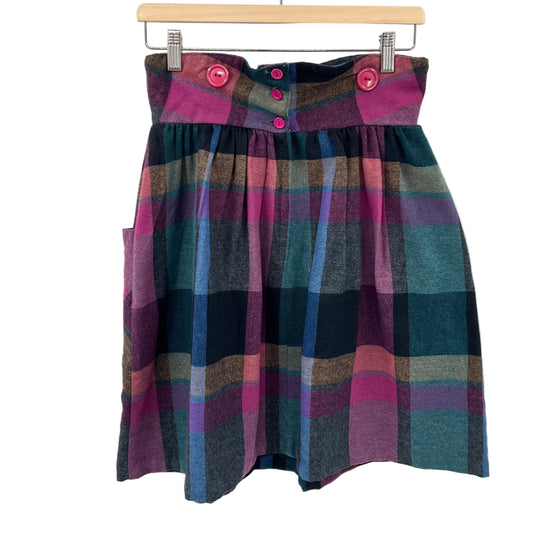 Vintage New View Plaid Mini Skirt