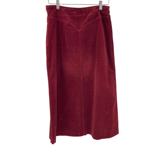 Vintage Tribal Corduroy Midi Skirt