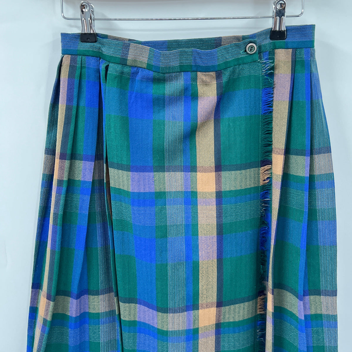 Vintage White Stag Pure Wool Pleaded Midi Skirt