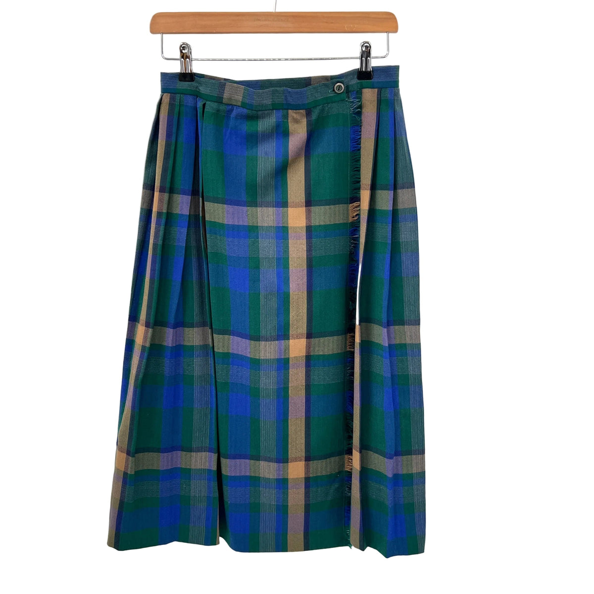 Vintage White Stag Pure Wool Pleaded Midi Skirt