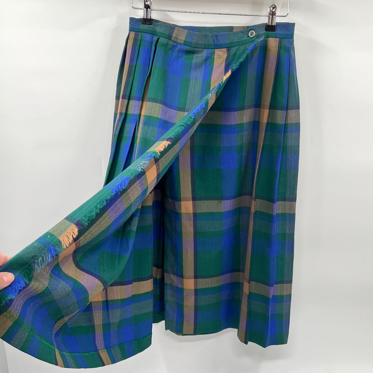 Vintage White Stag Pure Wool Pleaded Midi Skirt