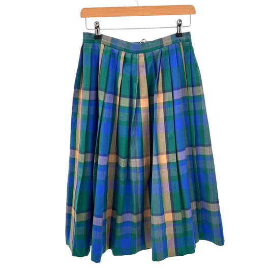 Vintage White Stag Pure Wool Pleaded Midi Skirt