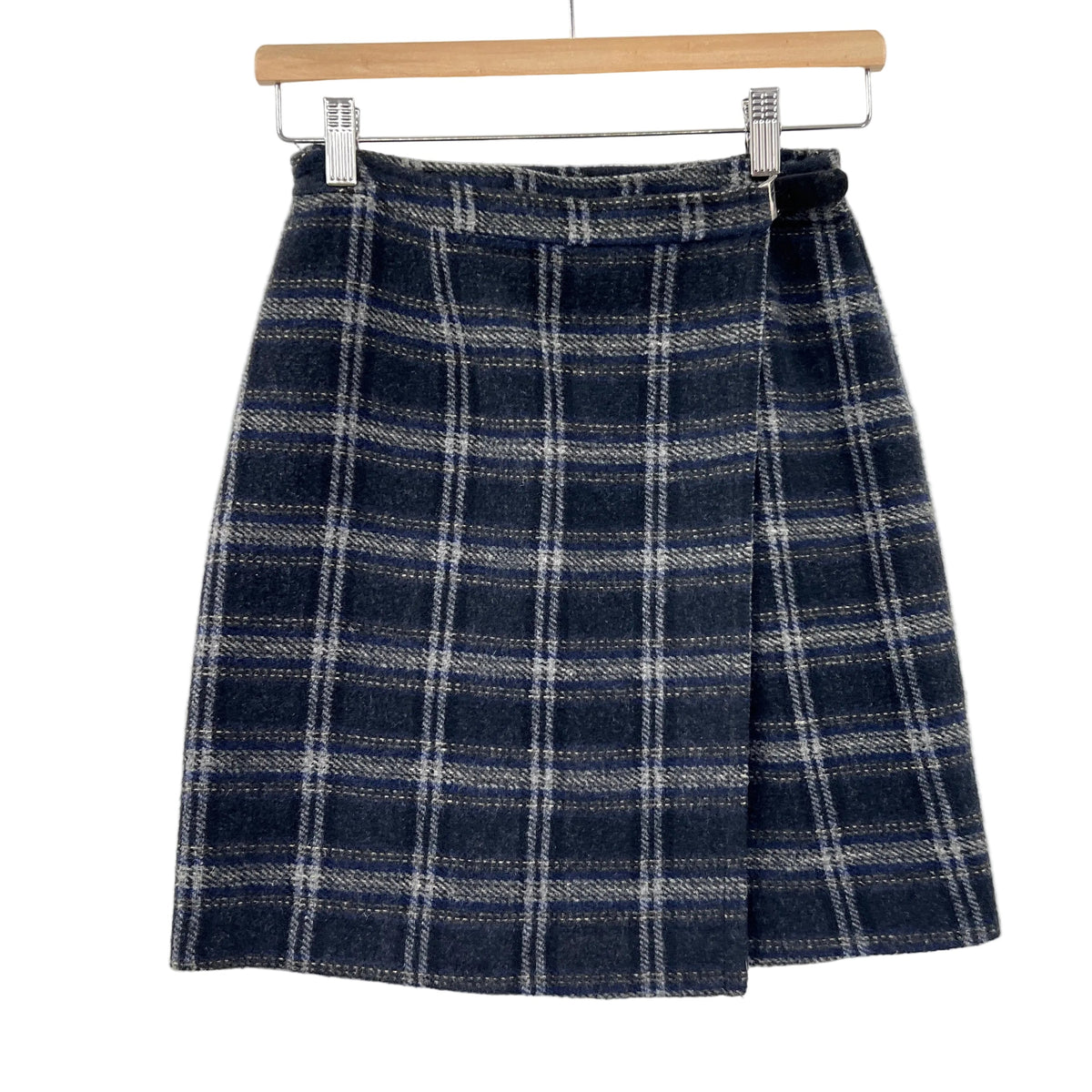 Vintage Fairweather Wool Blend Wrap Mini Skirt