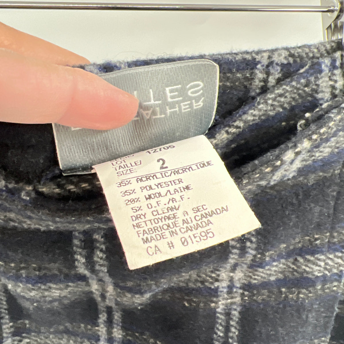 Vintage Fairweather Wool Blend Wrap Mini Skirt