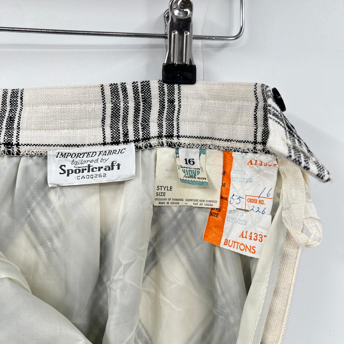 Vintage Sportcraft Plaid A-lined Midi Skirt