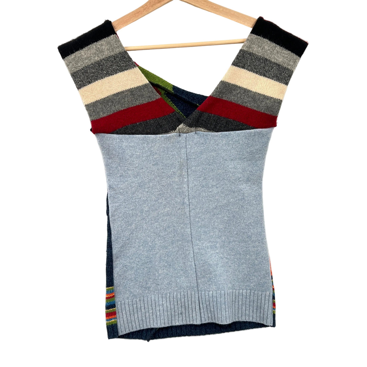 Preloved Handcut Reclaim Wool Sweater Top Vest
