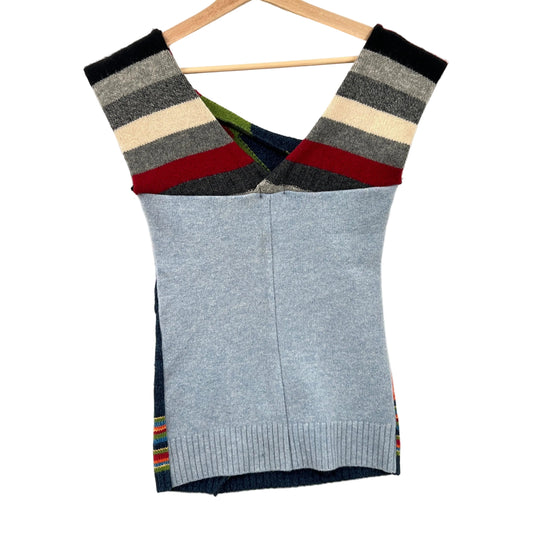Preloved Handcut Reclaim Wool Sweater Top Vest