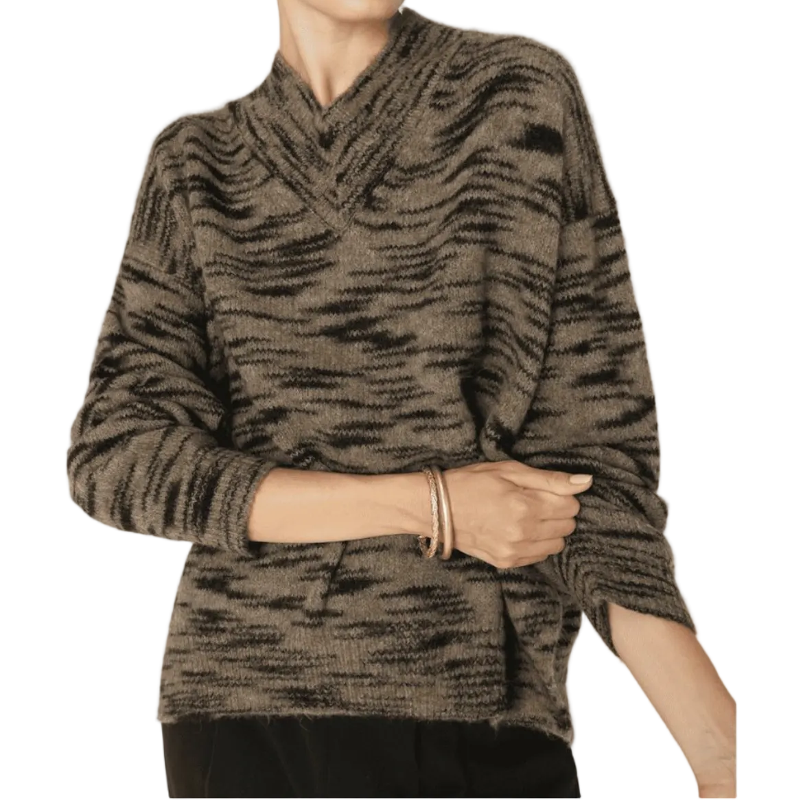 Brochu Walker Alpaca Wool Blend V-neck Sweater