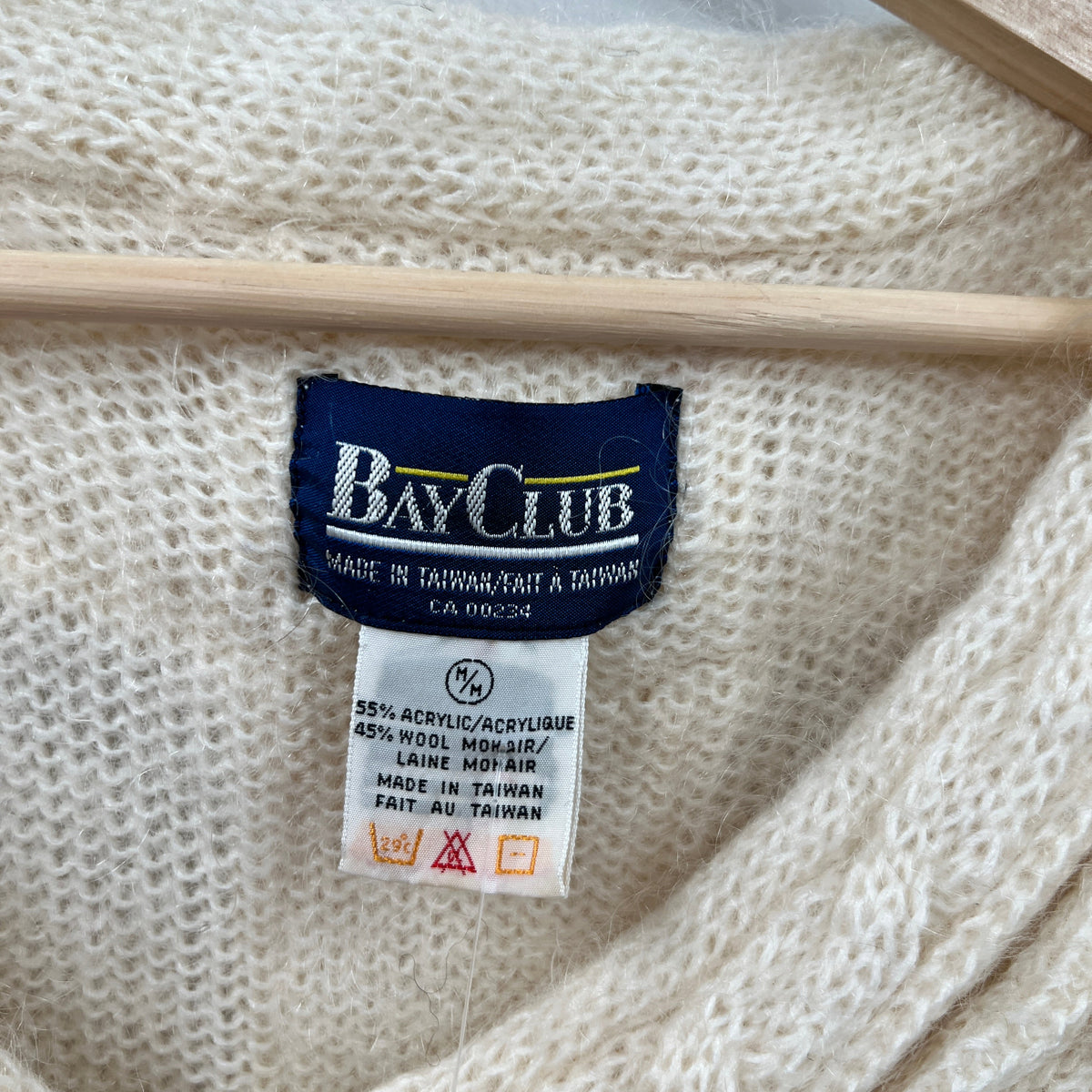 Vintage Mohair Blend V-neck Sweater