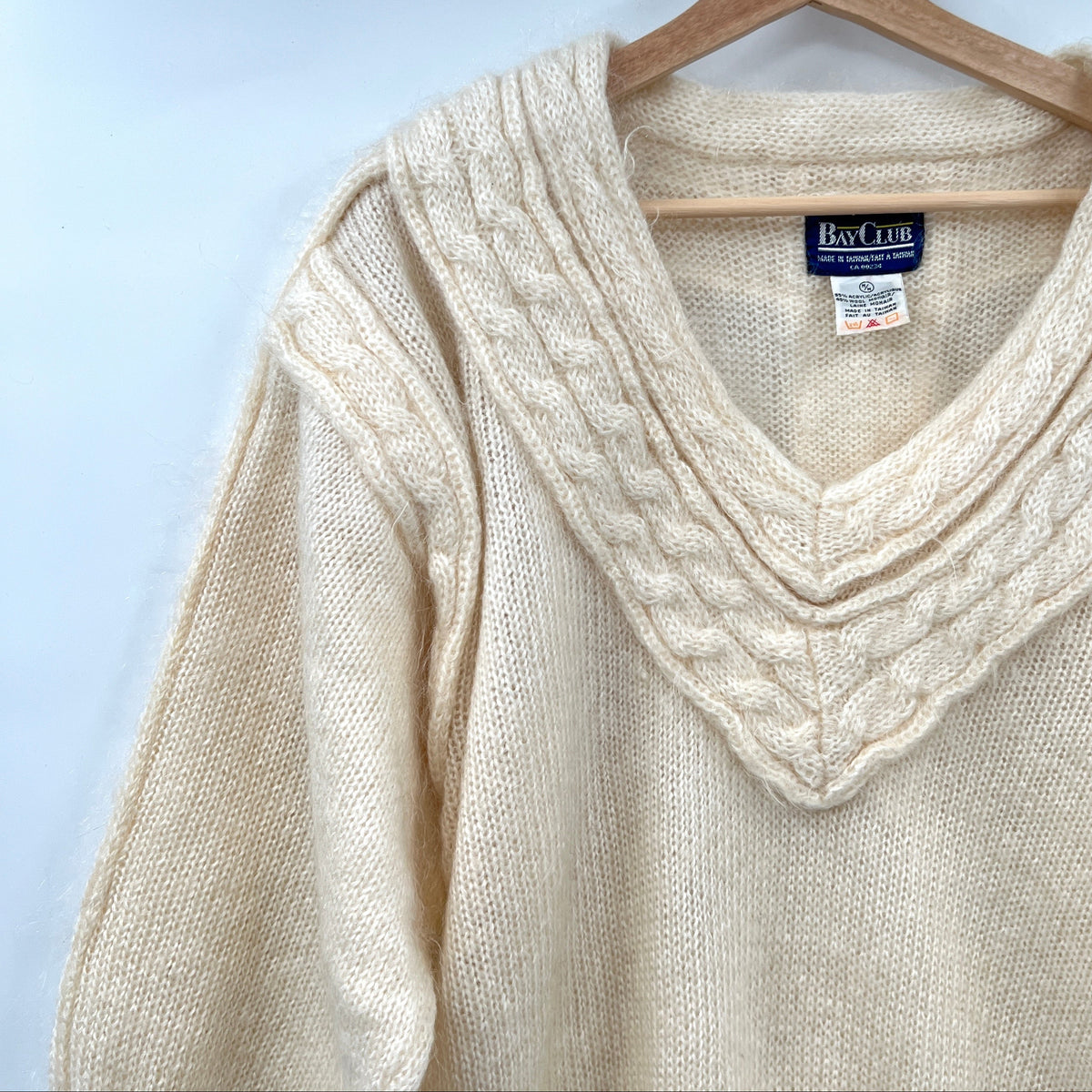 Vintage Mohair Blend V-neck Sweater