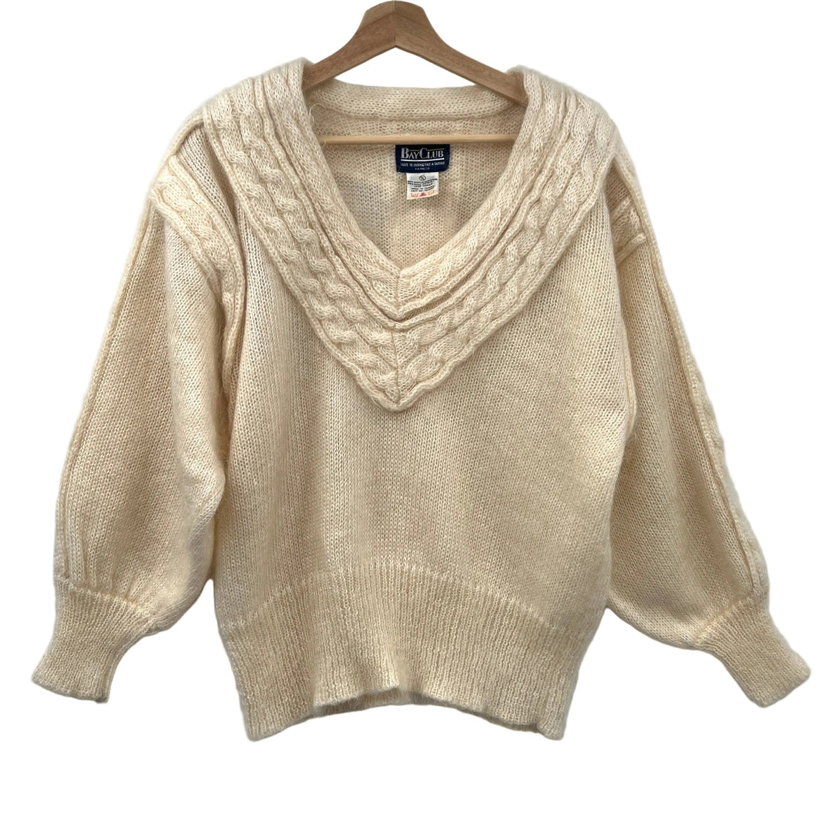 Vintage Mohair Blend V-neck Sweater