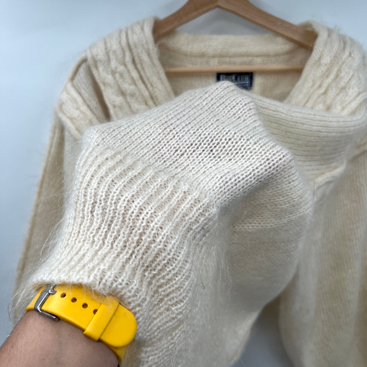 Vintage Mohair Blend V-neck Sweater