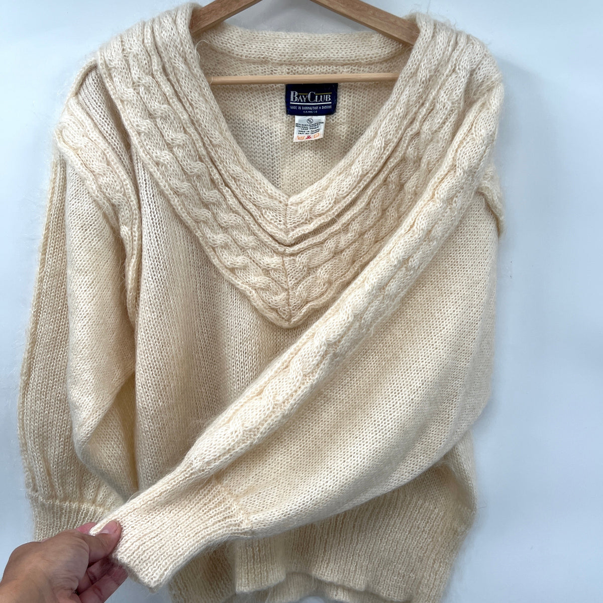 Vintage Mohair Blend V-neck Sweater