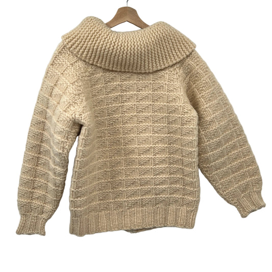 Vintage Wool Chunky Knit Unisex Cardigan