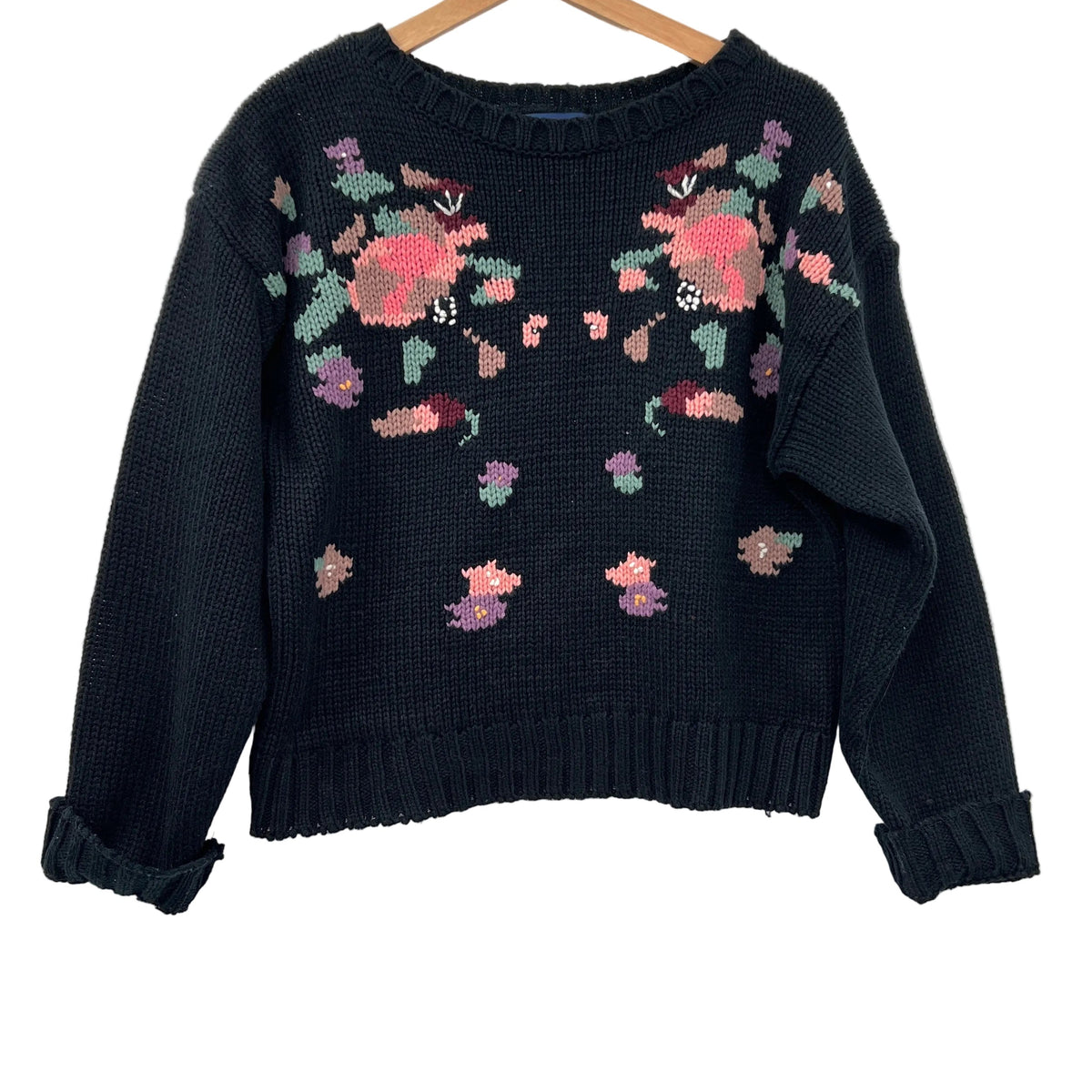 Vintage Impromptu Floral Acrylic Sweater