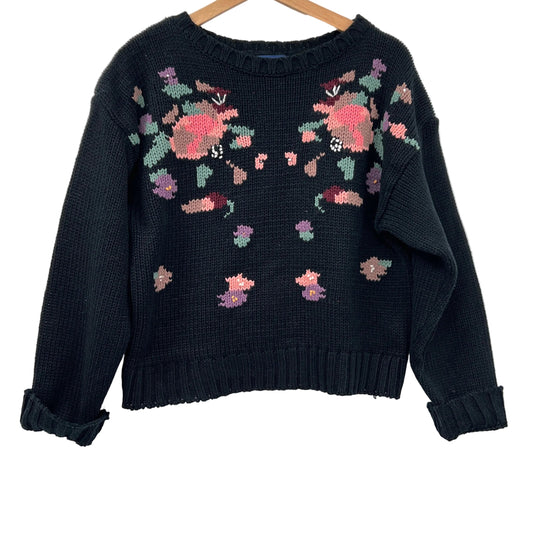 Vintage Impromptu Floral Acrylic Sweater