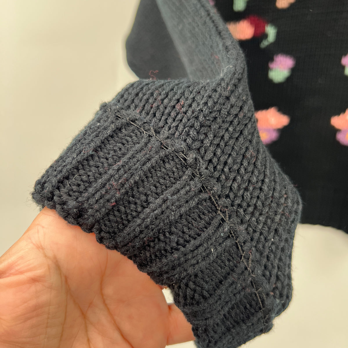 Vintage Impromptu Floral Acrylic Sweater