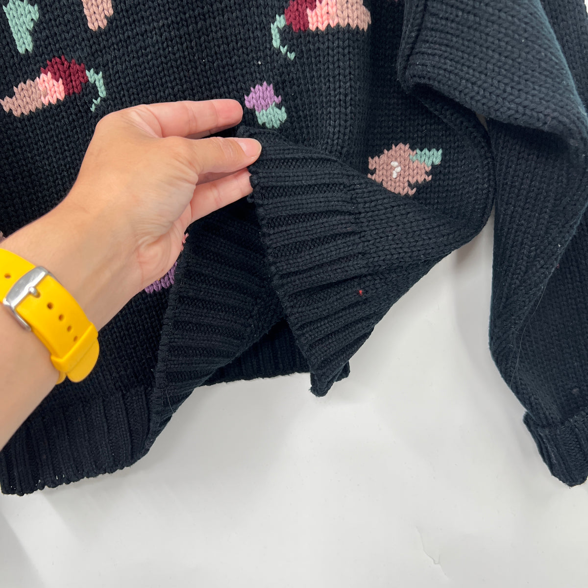 Vintage Impromptu Floral Acrylic Sweater