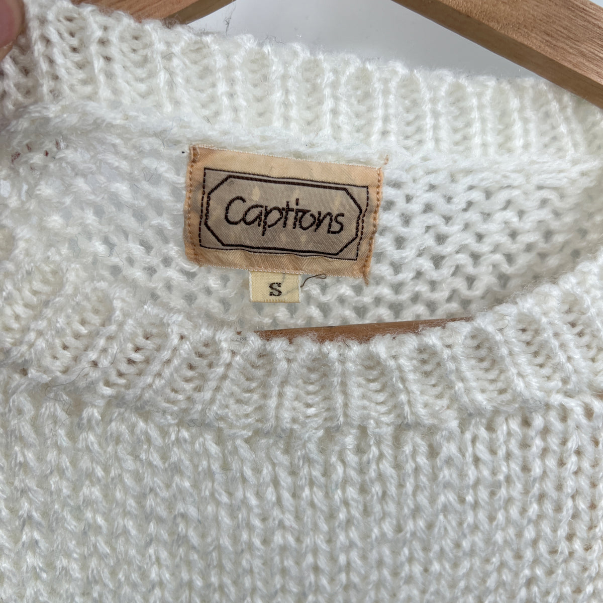 Vintage Captions Folk-art Landscape Sweater