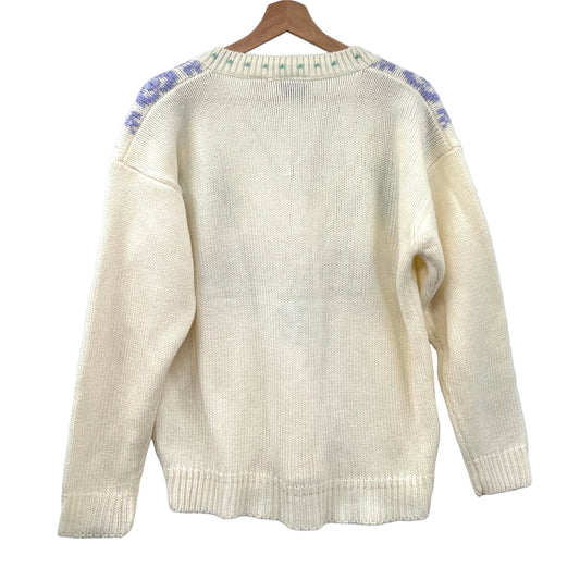 Vintage Separate Acrylic V-neck Sweater
