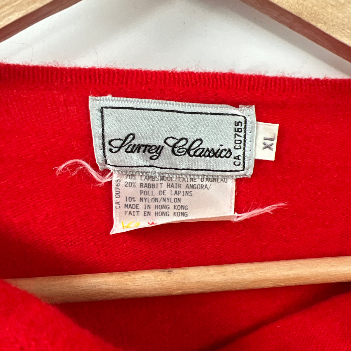Vintage Wool Angora Blend Neckerchief Sweater
