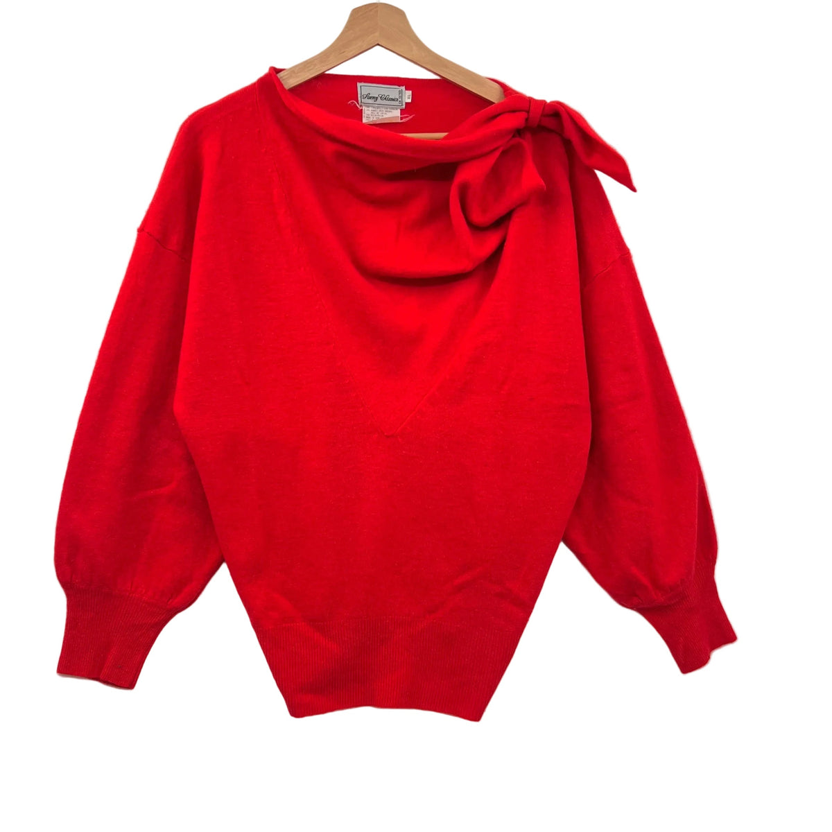 Vintage Wool Angora Blend Neckerchief Sweater
