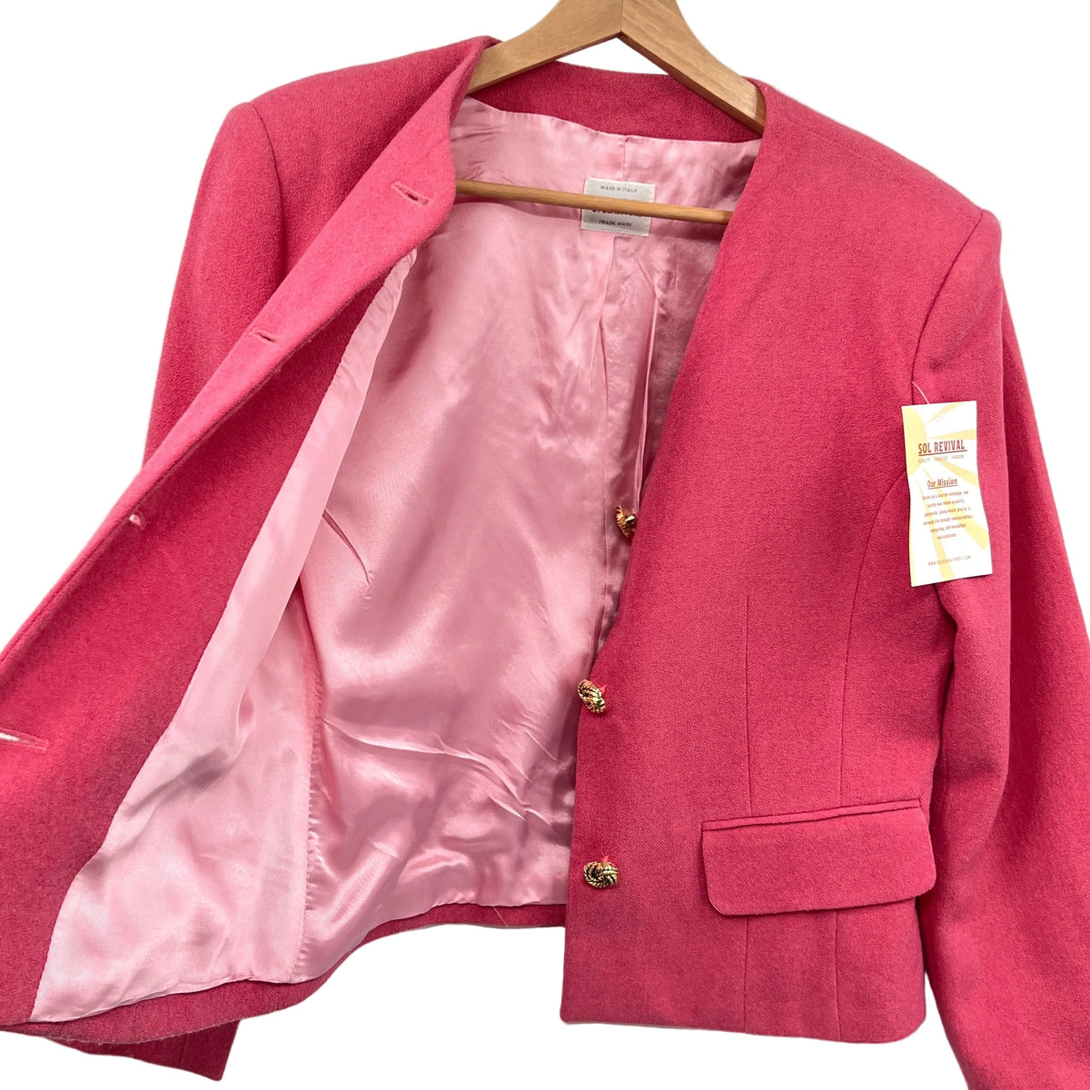 Vintage Benetton Wool Blend Cropped Blazer