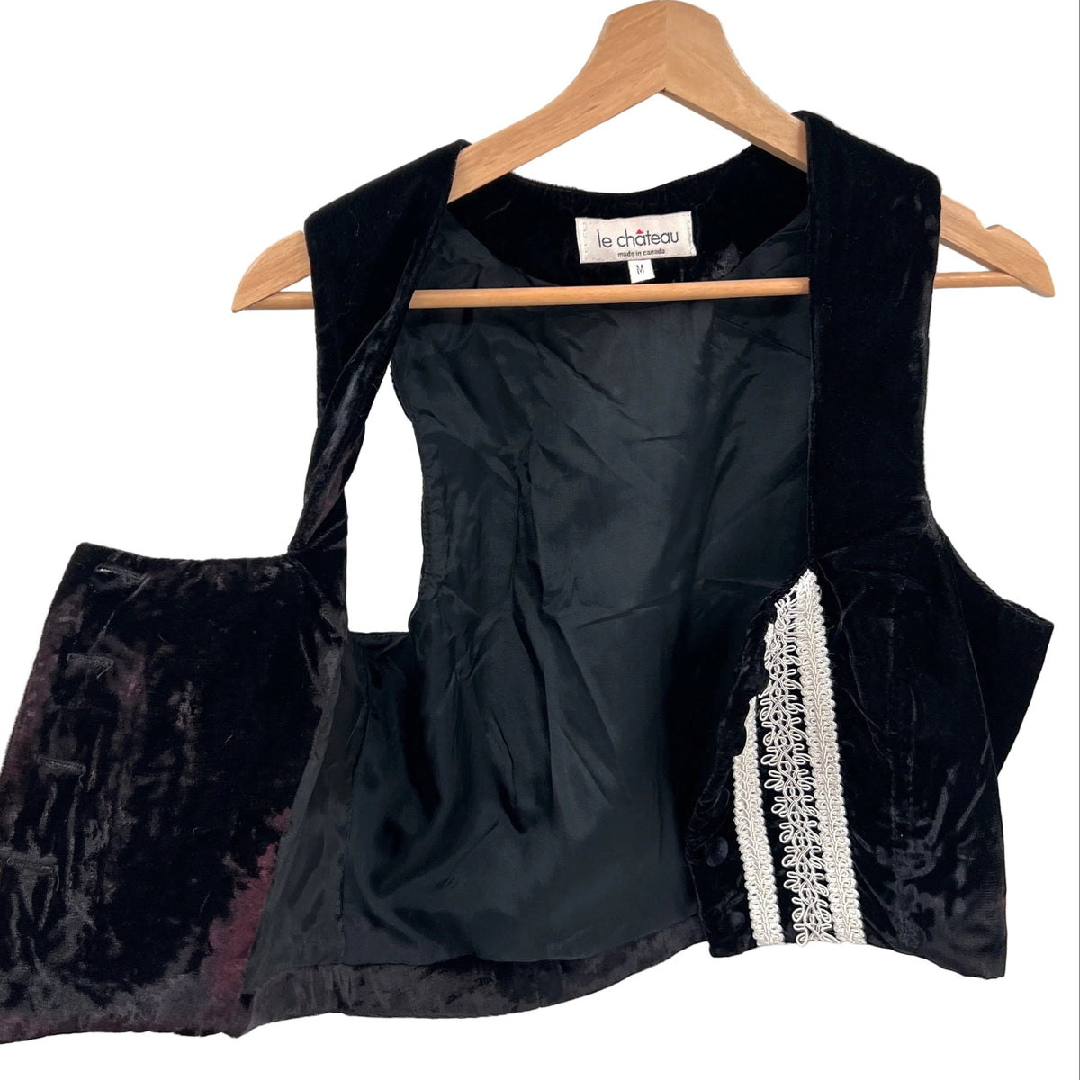 Vintage Le Chateau Velvet Corset Style Vest