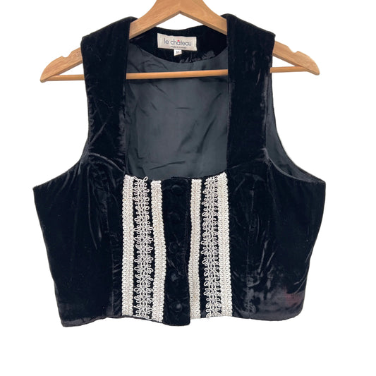 Vintage Le Chateau Velvet Corset Style Vest