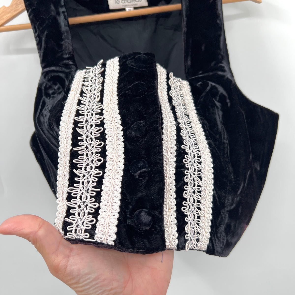 Vintage Le Chateau Velvet Corset Style Vest