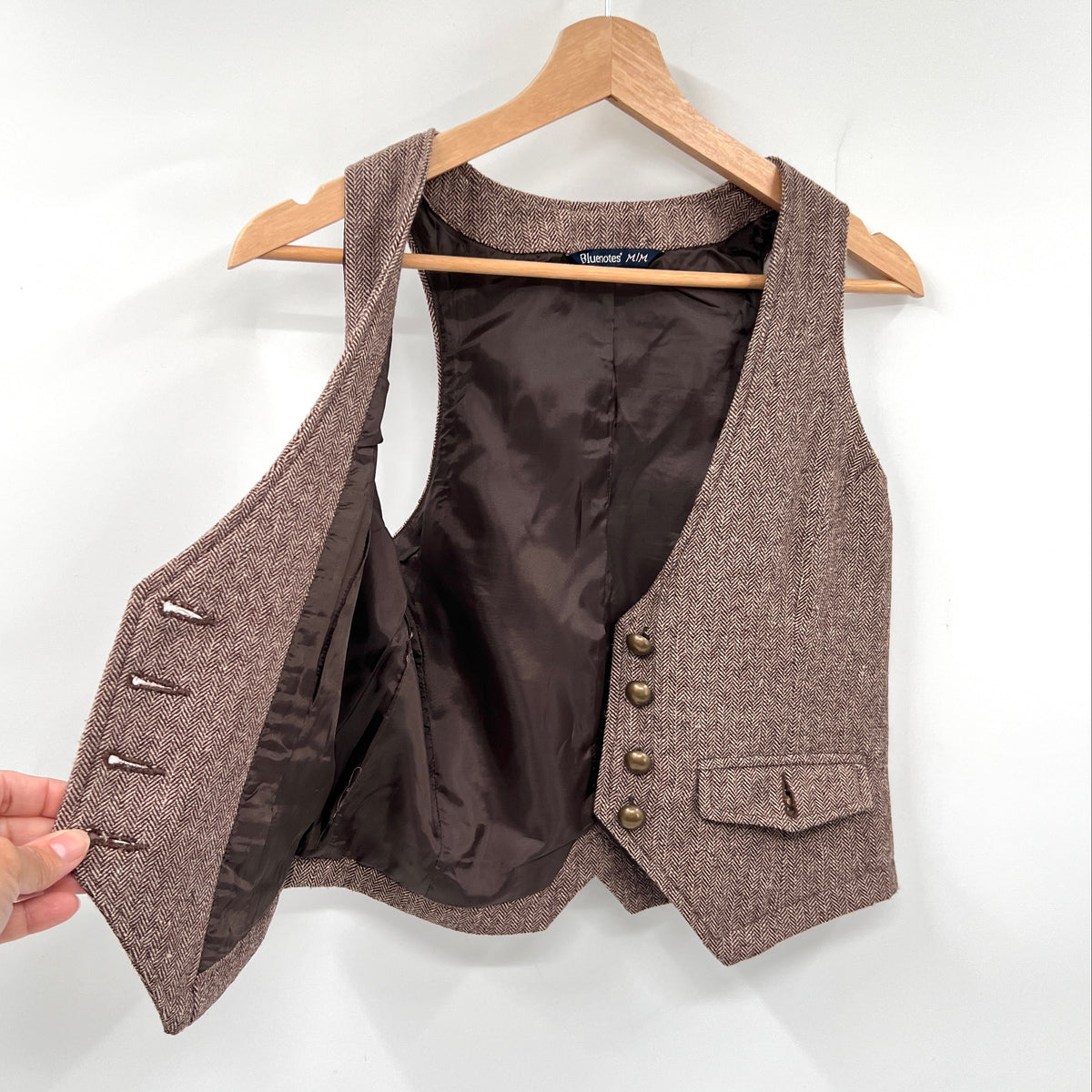 Y2K Bluenotes Wool Blend Fitted Vest