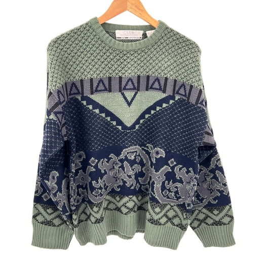 Vintage Club International Crewneck Knit Sweater