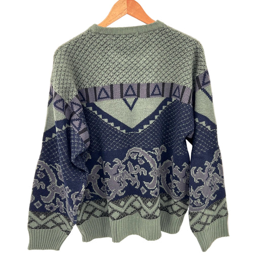 Vintage Club International Crewneck Knit Sweater