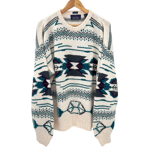 Vintage Handmade Southwestern Style Knit Sweater