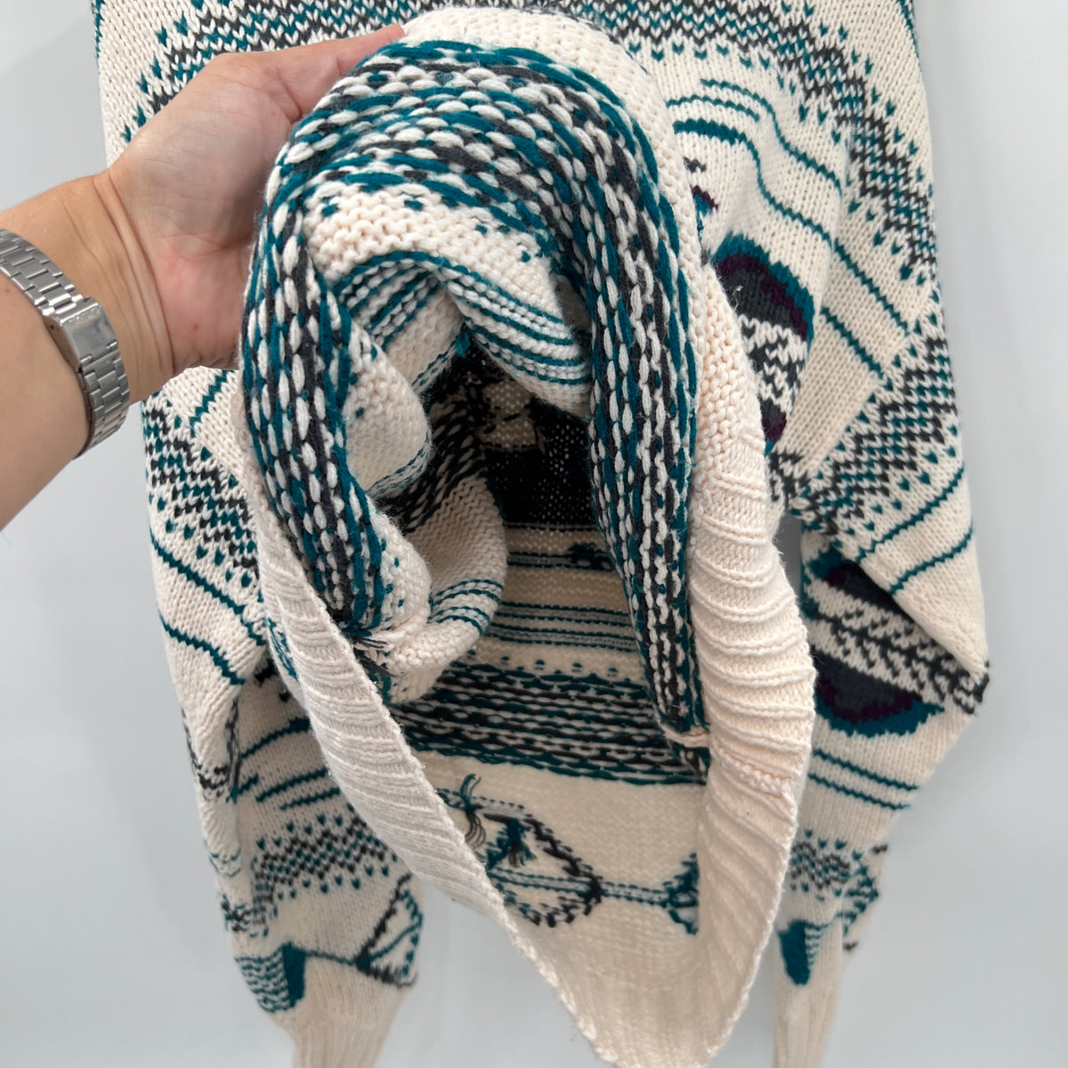 Vintage Handmade Southwestern Style Knit Sweater