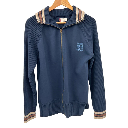 Y2K Levi's Ribbed Knit Full Zip Cardigan Sweater