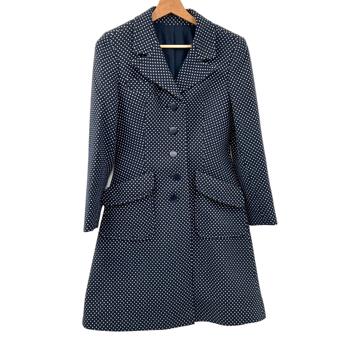 Vintage Britta Modell Rayon Polka Dots Coat