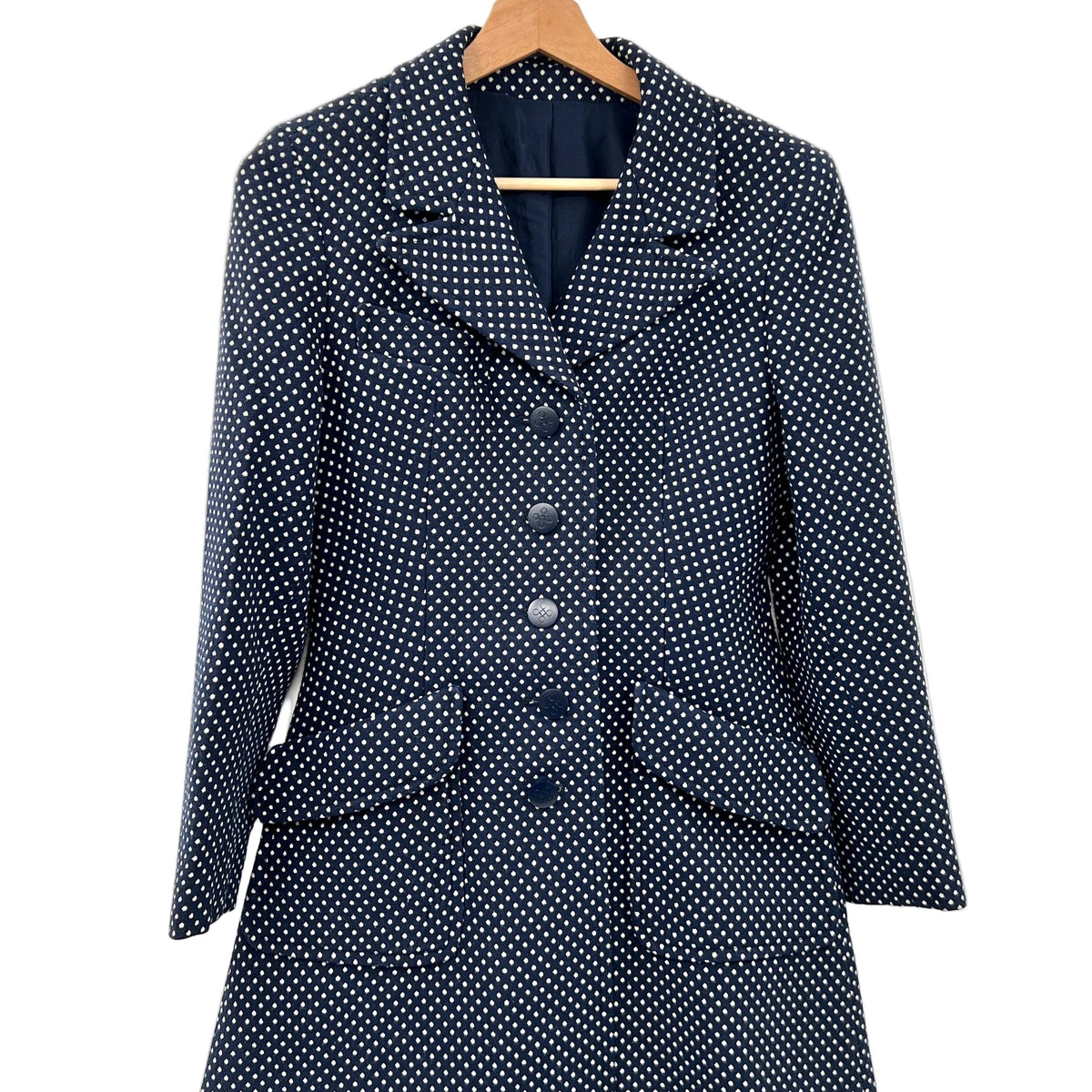Vintage Britta Modell Rayon Polka Dots Coat