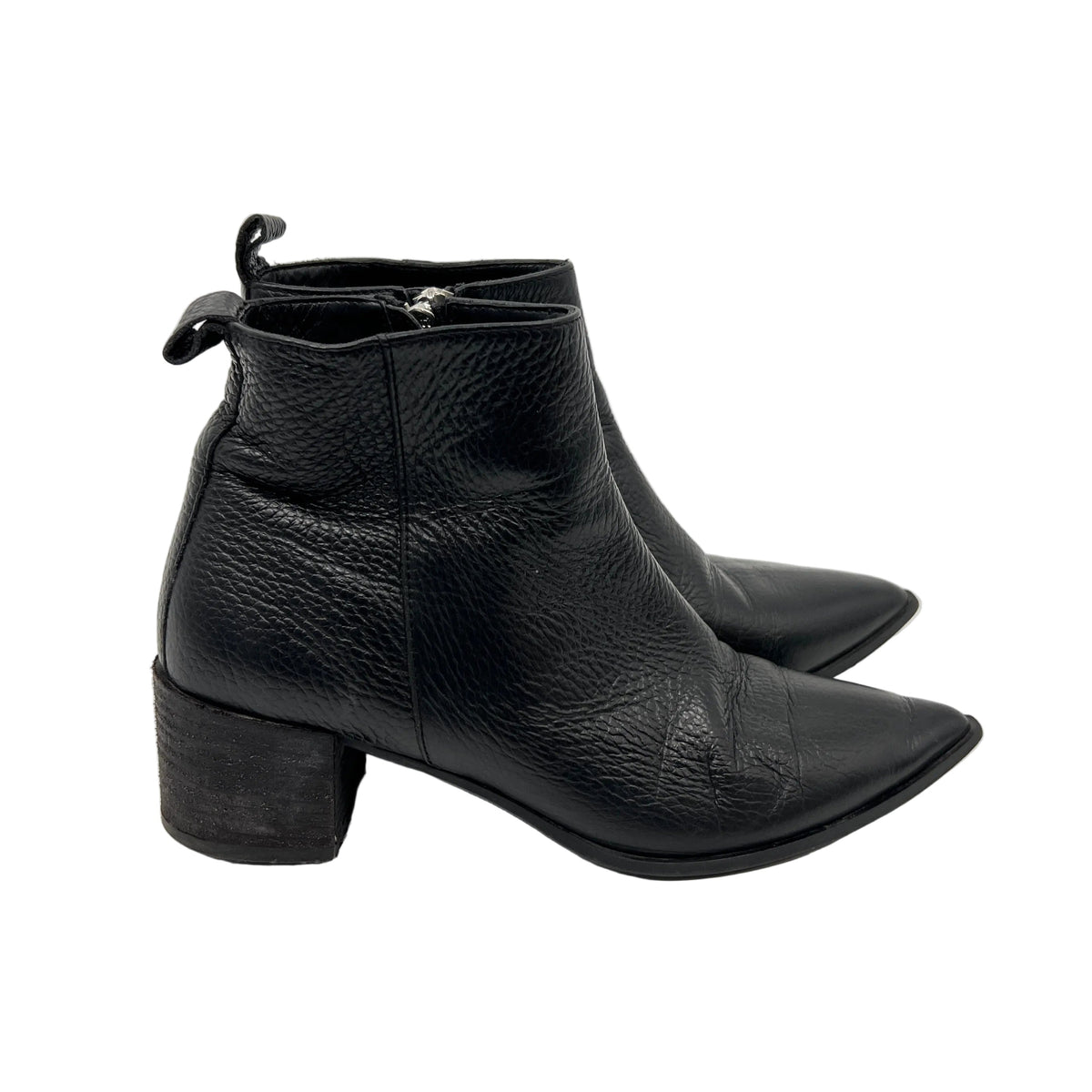 Eileen Fisher Pointy Toe Leather Ankle Boots