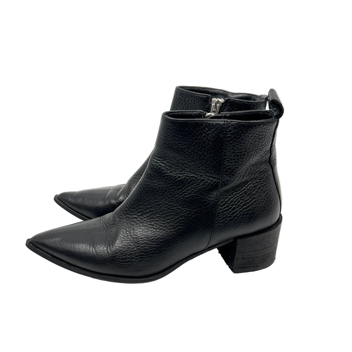 Eileen Fisher Pointy Toe Leather Ankle Boots