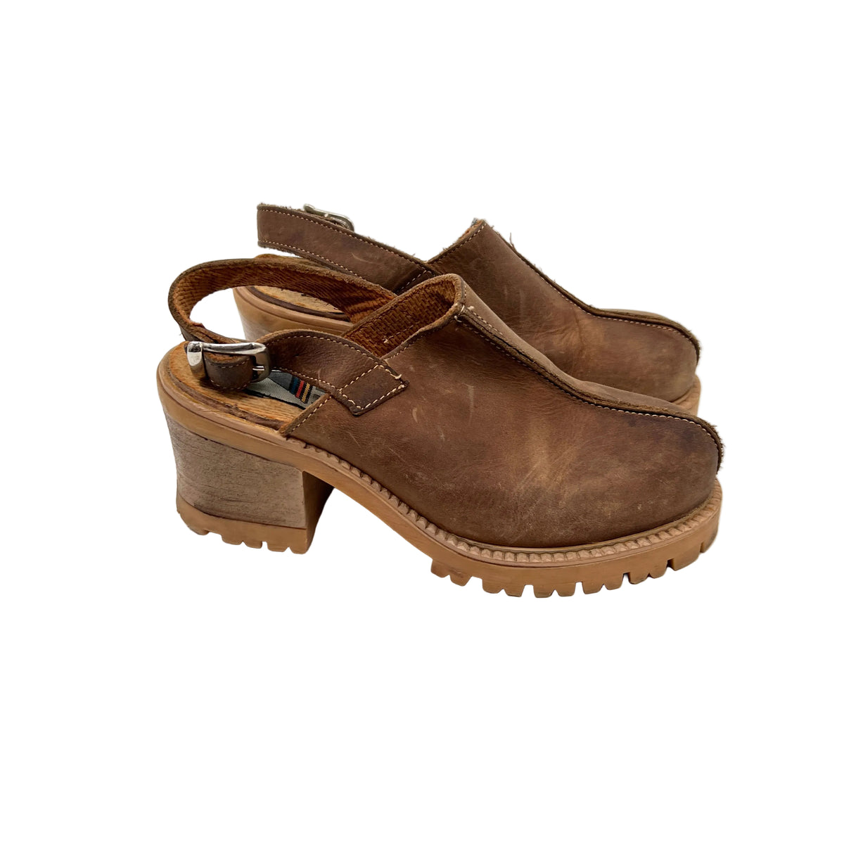Vintage Aldo Leather Sling Back Mule Shoes