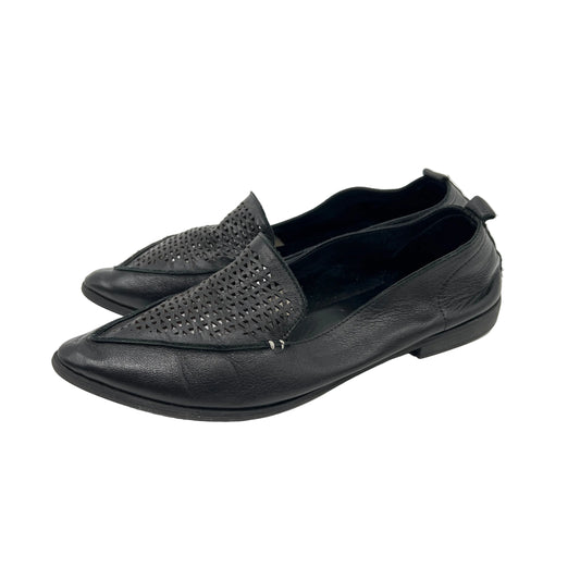 Bueno Lazer Cut Pointy Leather Flats Shoes