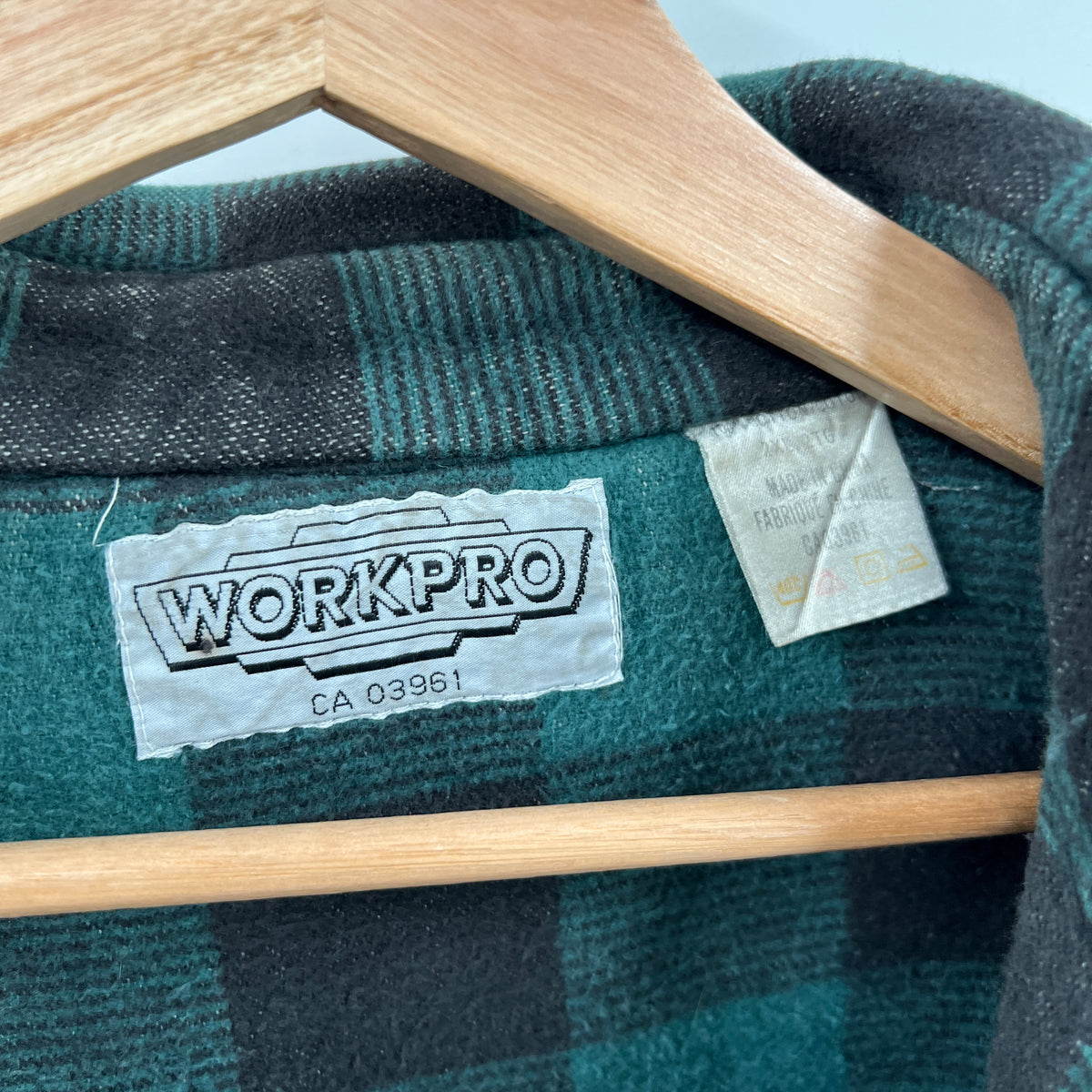 Vintage Workpro Distressed Cotton Flannel Shirt Jacket