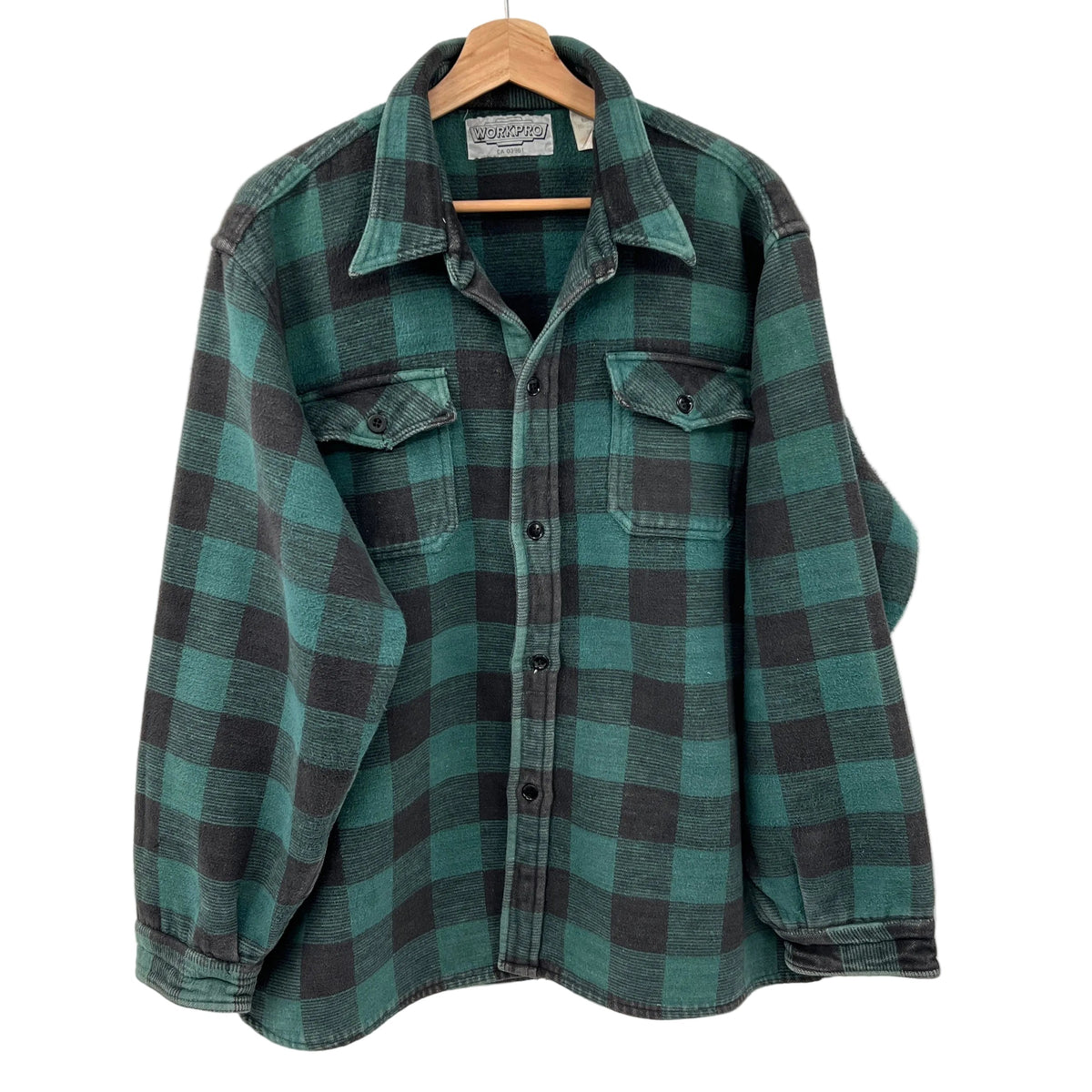 Vintage Workpro Distressed Cotton Flannel Shirt Jacket
