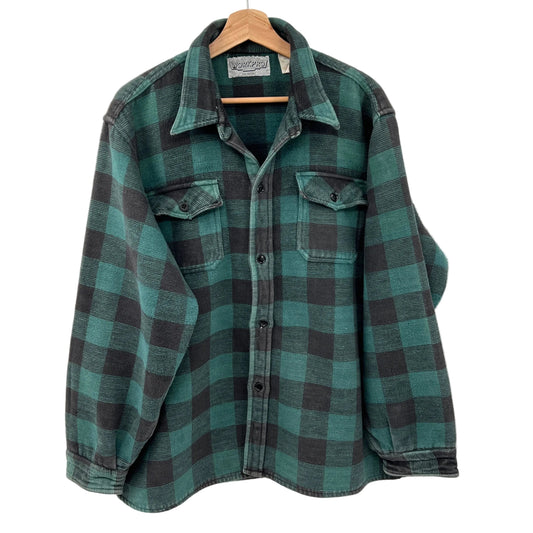 Vintage Workpro Distressed Cotton Flannel Shirt Jacket
