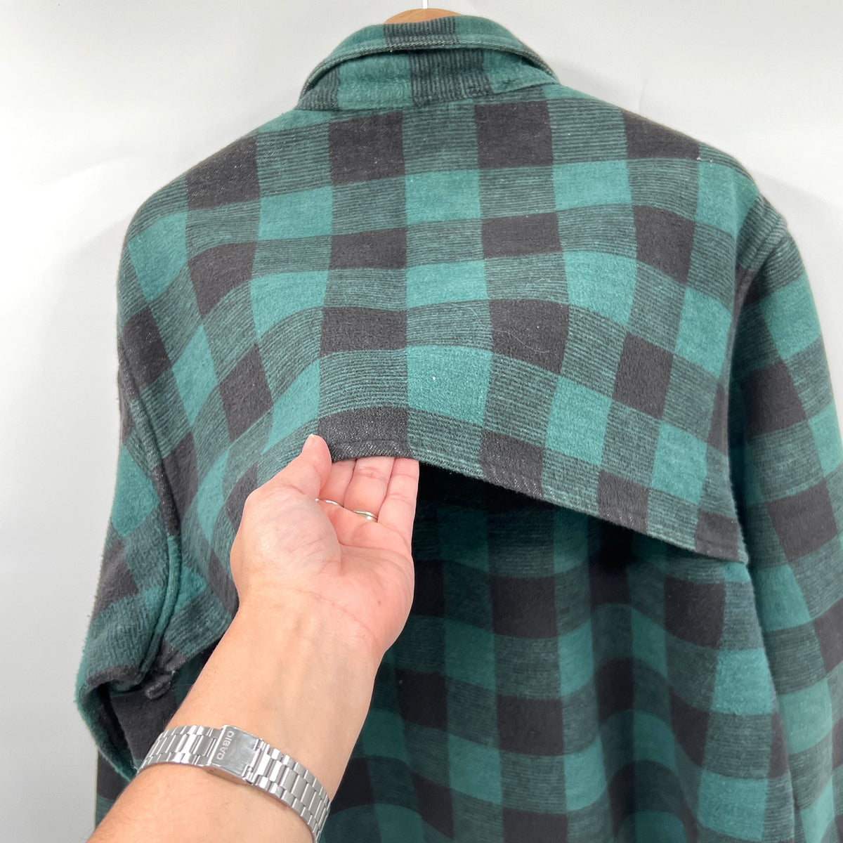 Vintage Workpro Distressed Cotton Flannel Shirt Jacket