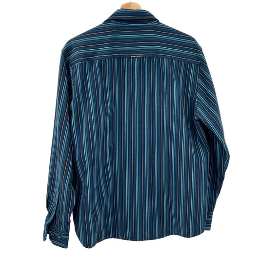 Vintage Point Zero Striped Casual Button Up Shirt